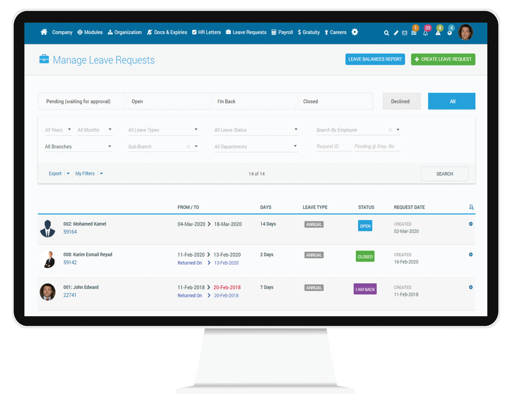 CorporateStack HRMS Leave leave management integrated with payroll