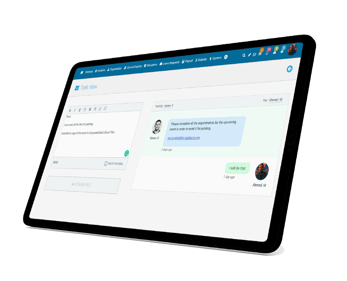 CorporateStack Remote Work - Tasks